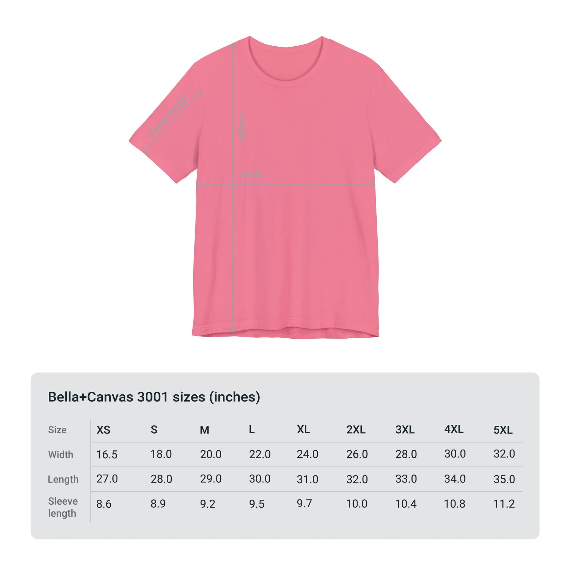 Jesus Has My Back T-Shirt for Christian Women by Lam Tiely Vibe Size Chart Bella Canva 3001 USA